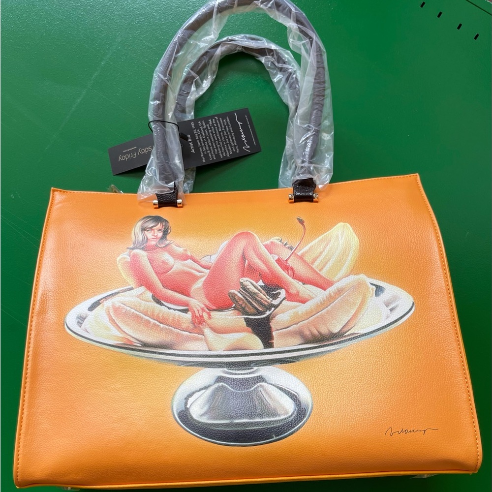 Gorgeous Audacious Mel Ramos Banana Split Bag/Tote NWT